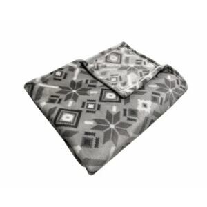 NWT Holiday Home Winter Holiday Oeko-Tex Microplush Fairisle Grey Throw Blanket